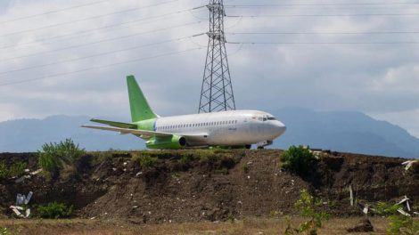 Abandoned airplanes in Bali: A Boeing 737 in Jembrana regency