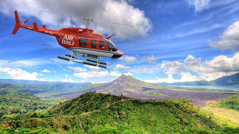 Bali to Gili Islands: Air Bali offers the opportunity to go to Gilis by a helicopter