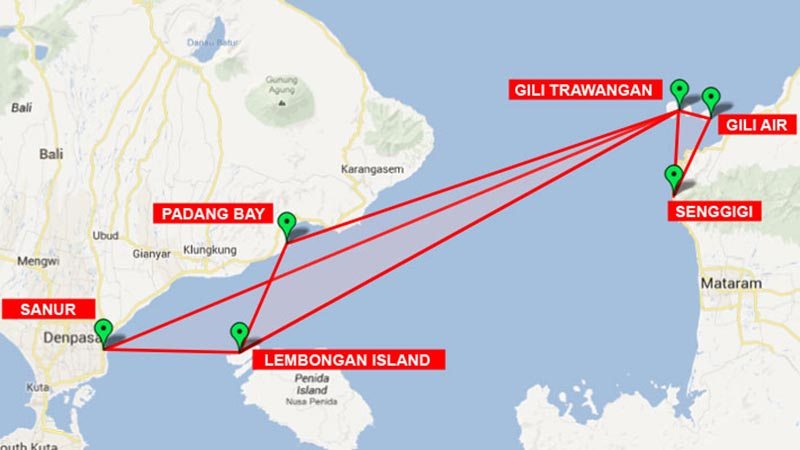 Bali to Gili Islands: The speedboat routes from Bali to Gili Islands and Lombok