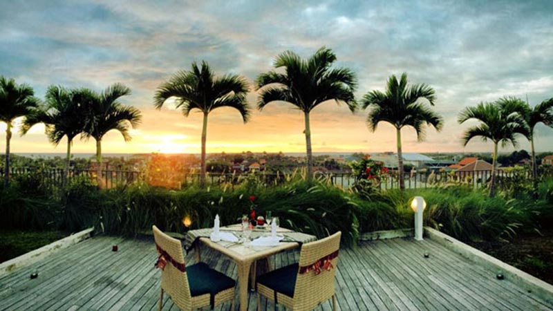 Best rooftop bars in Bali: sunset dining at U-Paasha Seminyak
